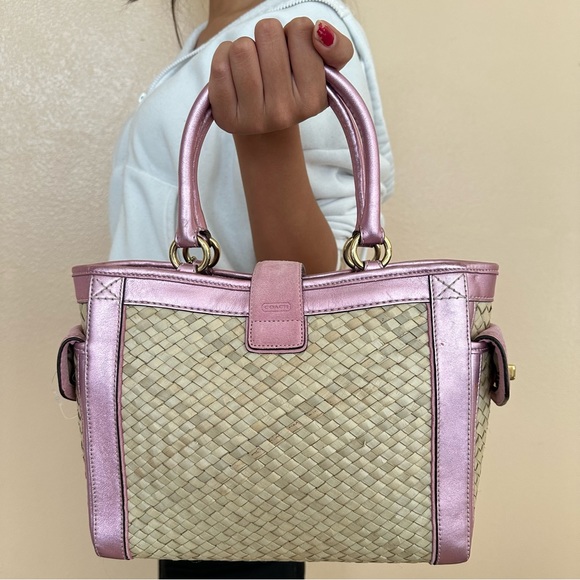 *LAST DAY* Coach Straw Boxy Bag Purse Valentine's Day gift - Picture 2 of 15